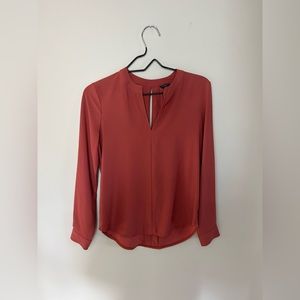 Ann Taylor XXSP Chiffon Salmon Top.